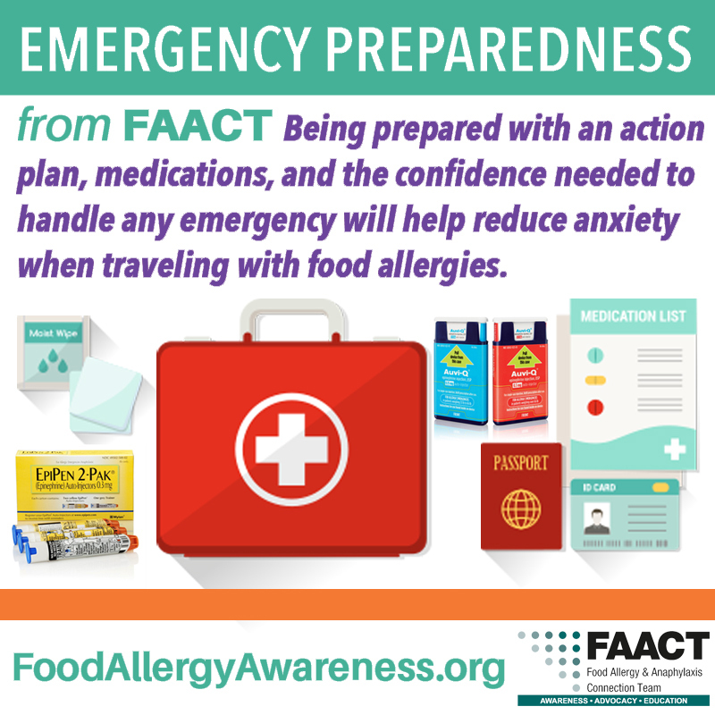 Emergency Preparedness poster with emergency kit 